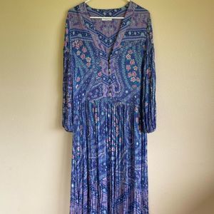 Spell City Lights Dress Indigo Small